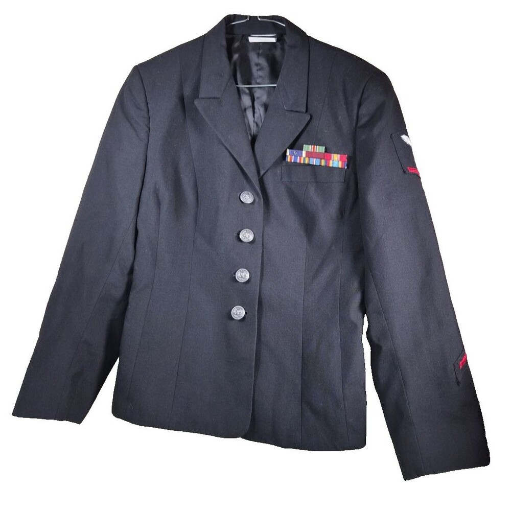 USAF US Air Force Women's Service Dress Blazer Jacket Coat Blue Size 14 Petite